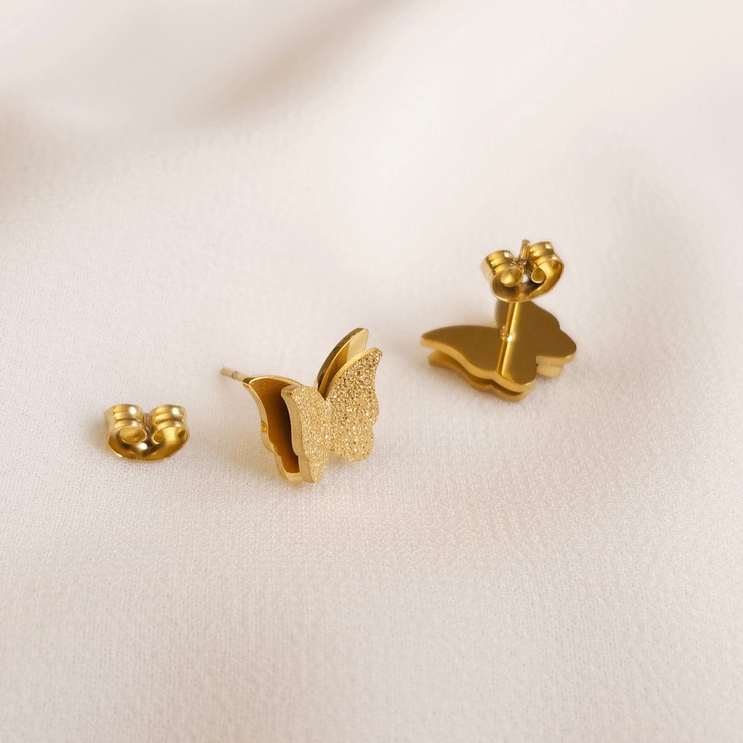 Sparkling Butterfly Stud Earrings