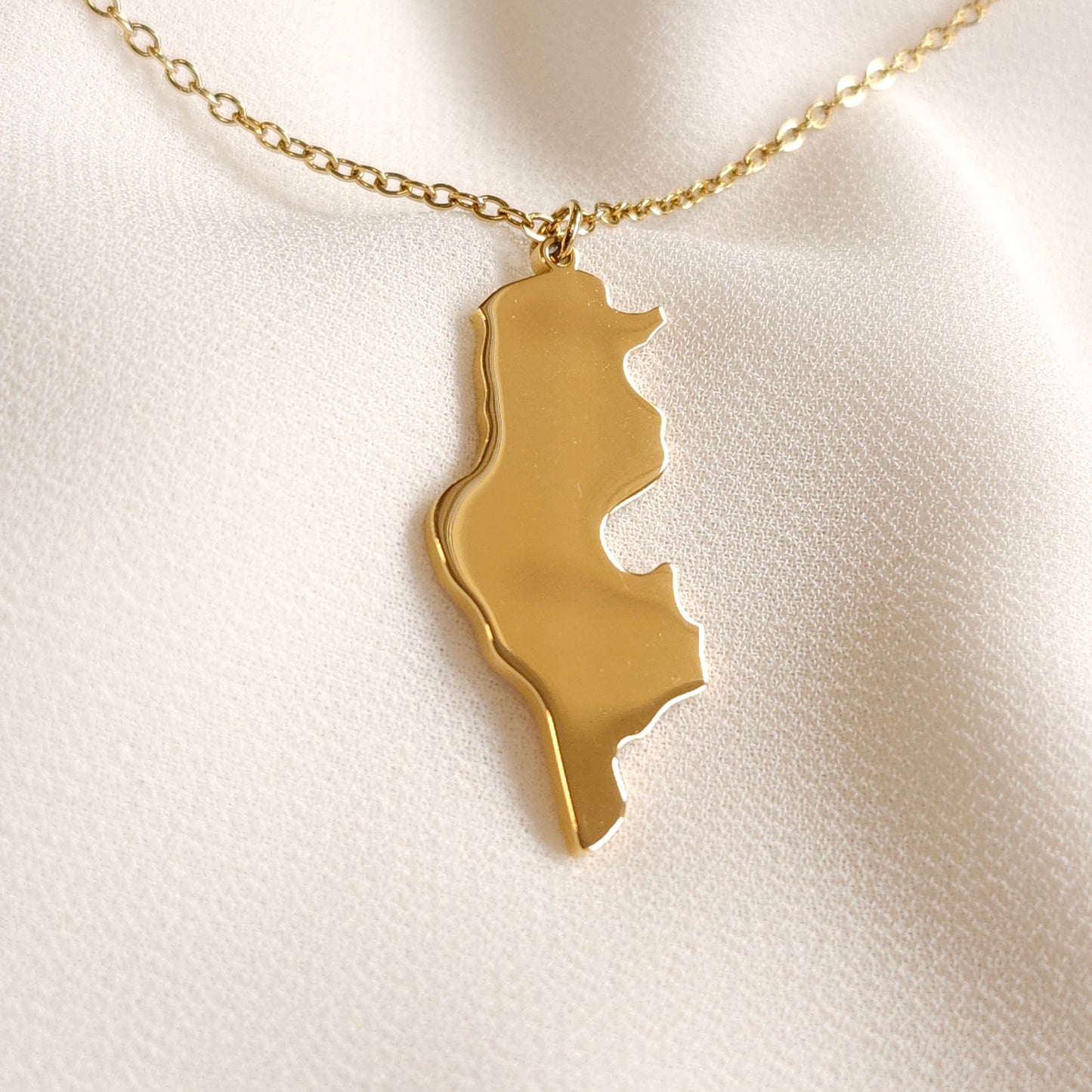 Country Map Pendant Necklace