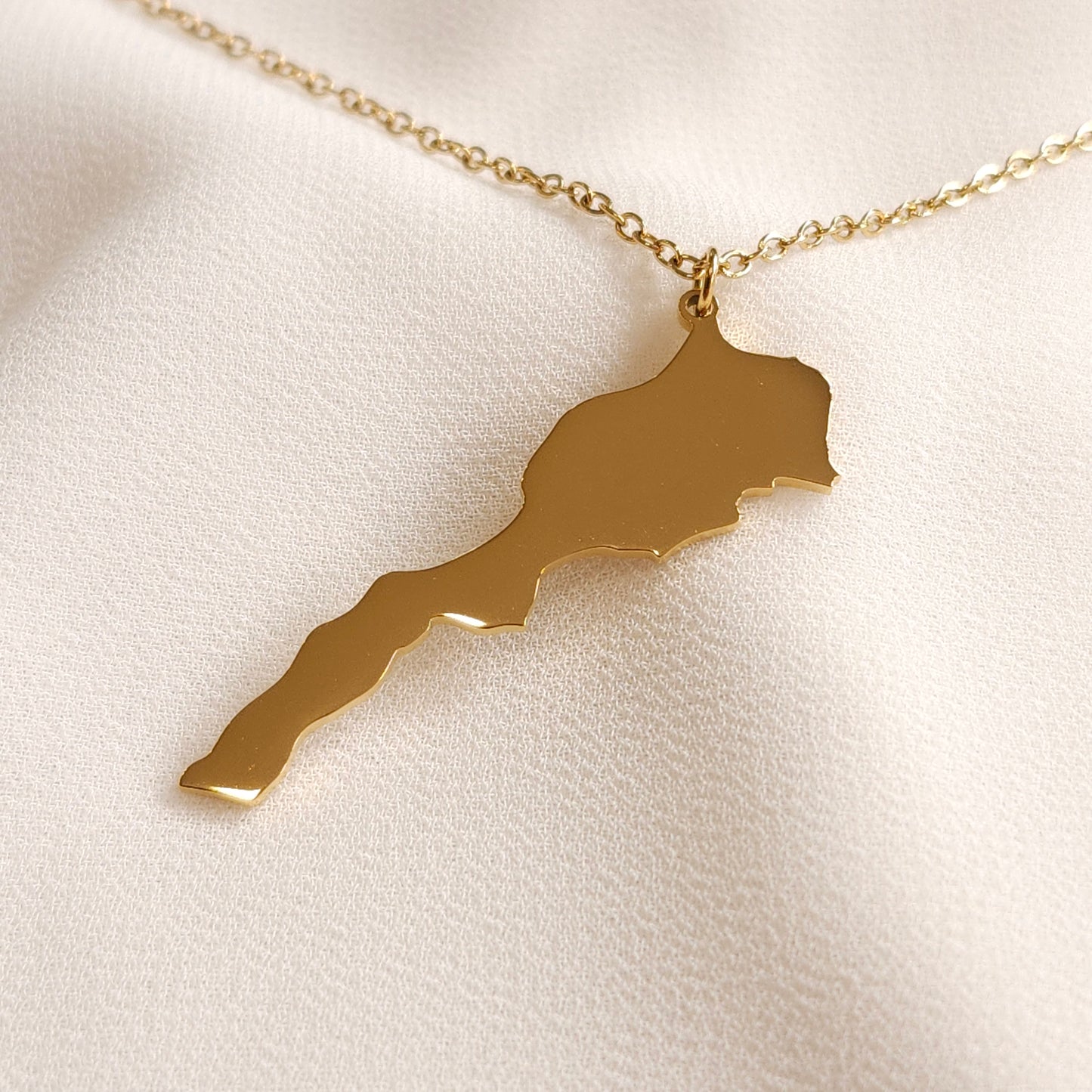 Country Map Pendant Necklace