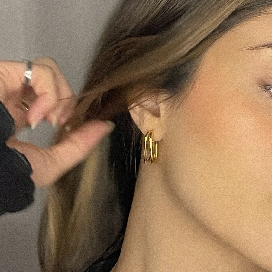 Double Line Earrings