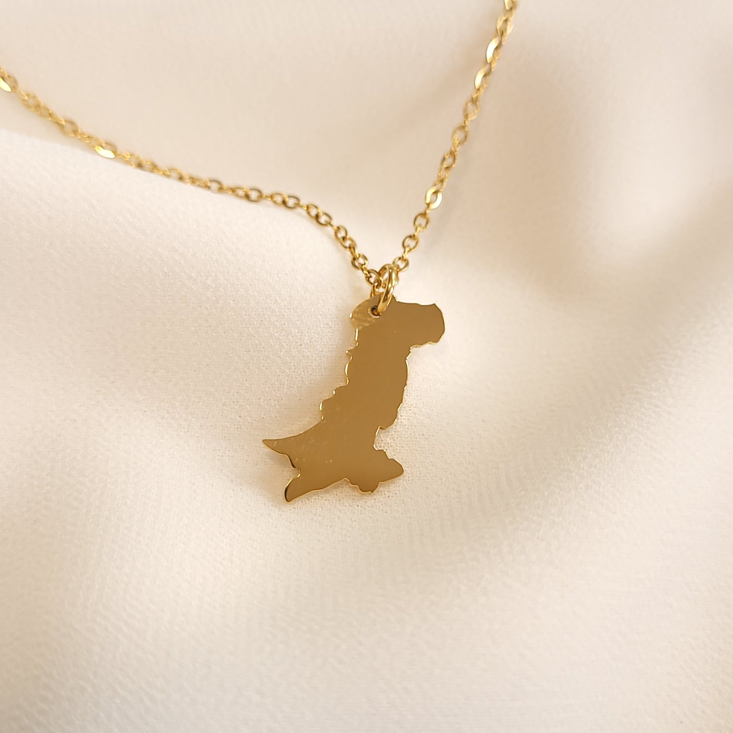 Country Map Pendant Necklace