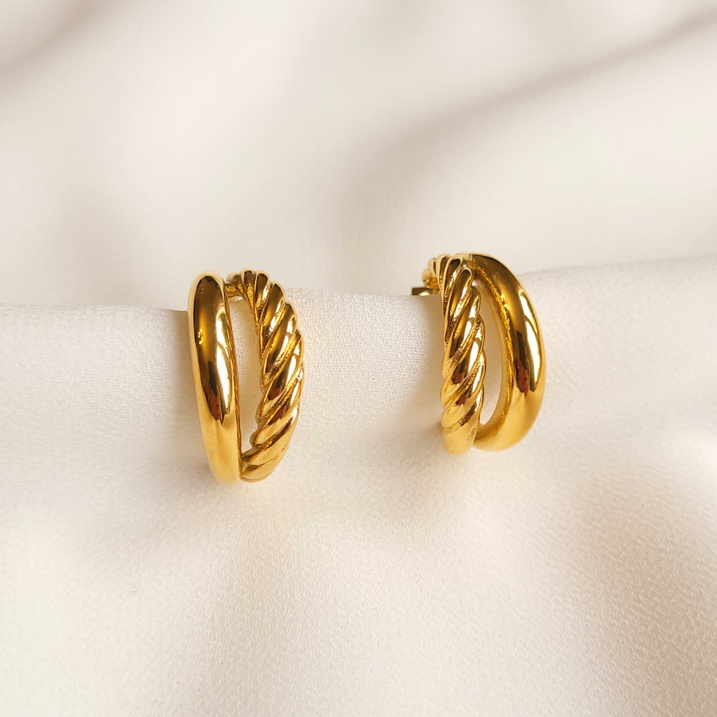 Bold Double Crescent Earrings