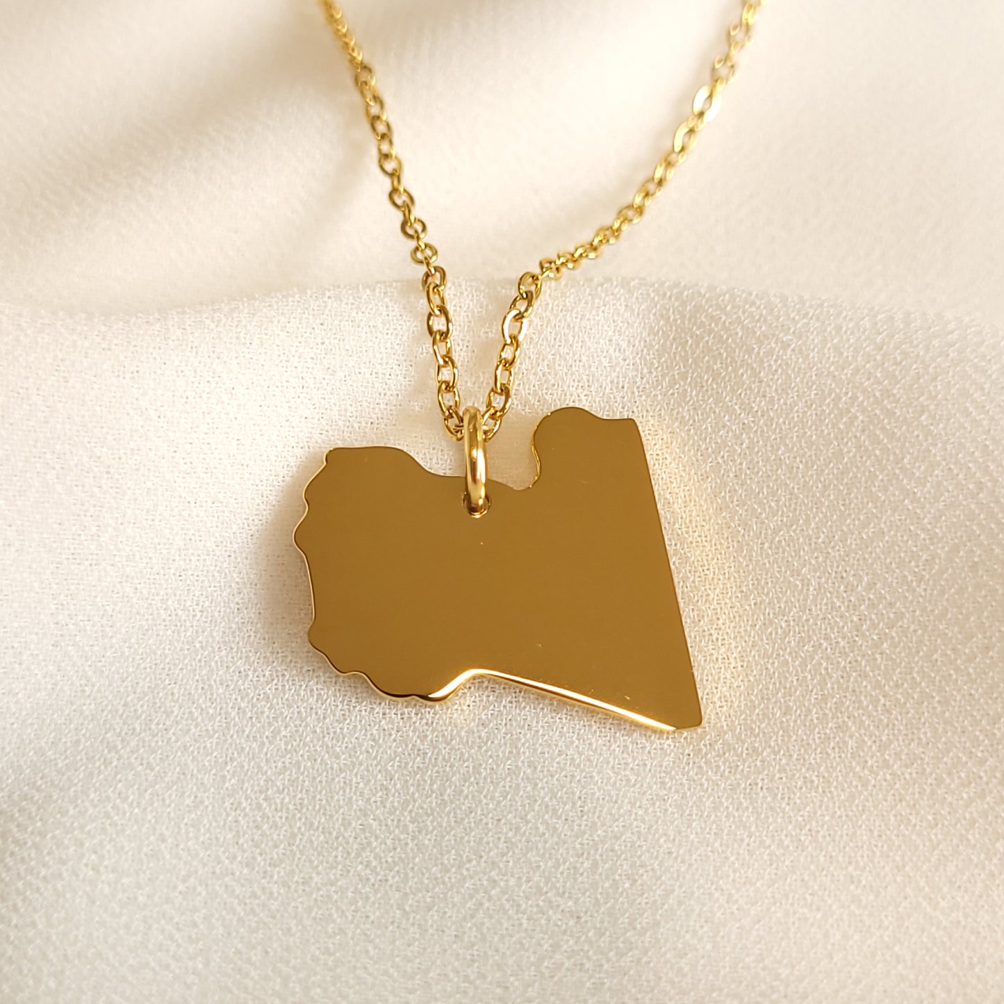 Country Map Pendant Necklace