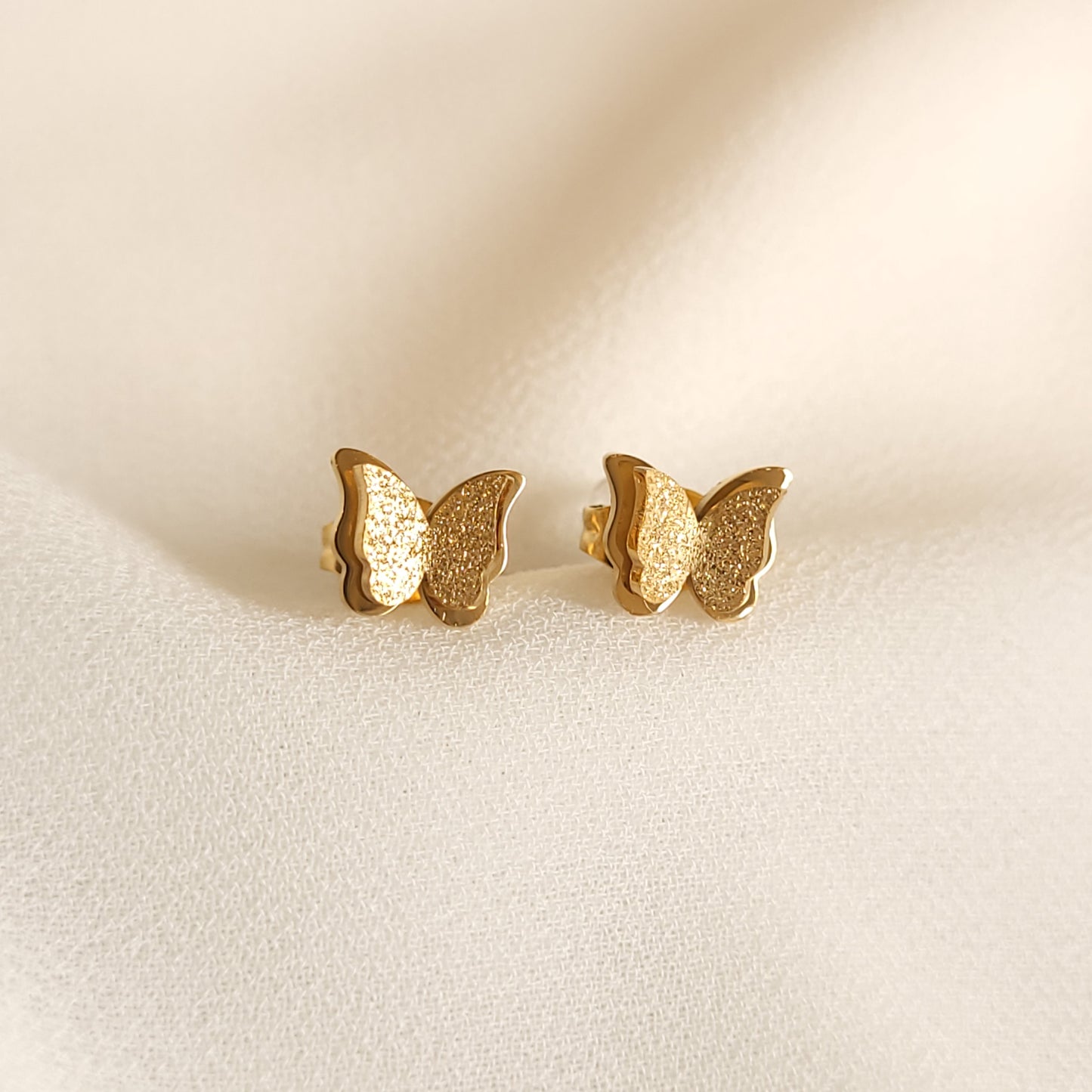 Sparkling Butterfly Stud Earrings