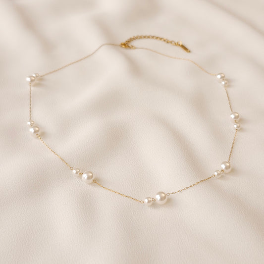 Double Pearl Necklace