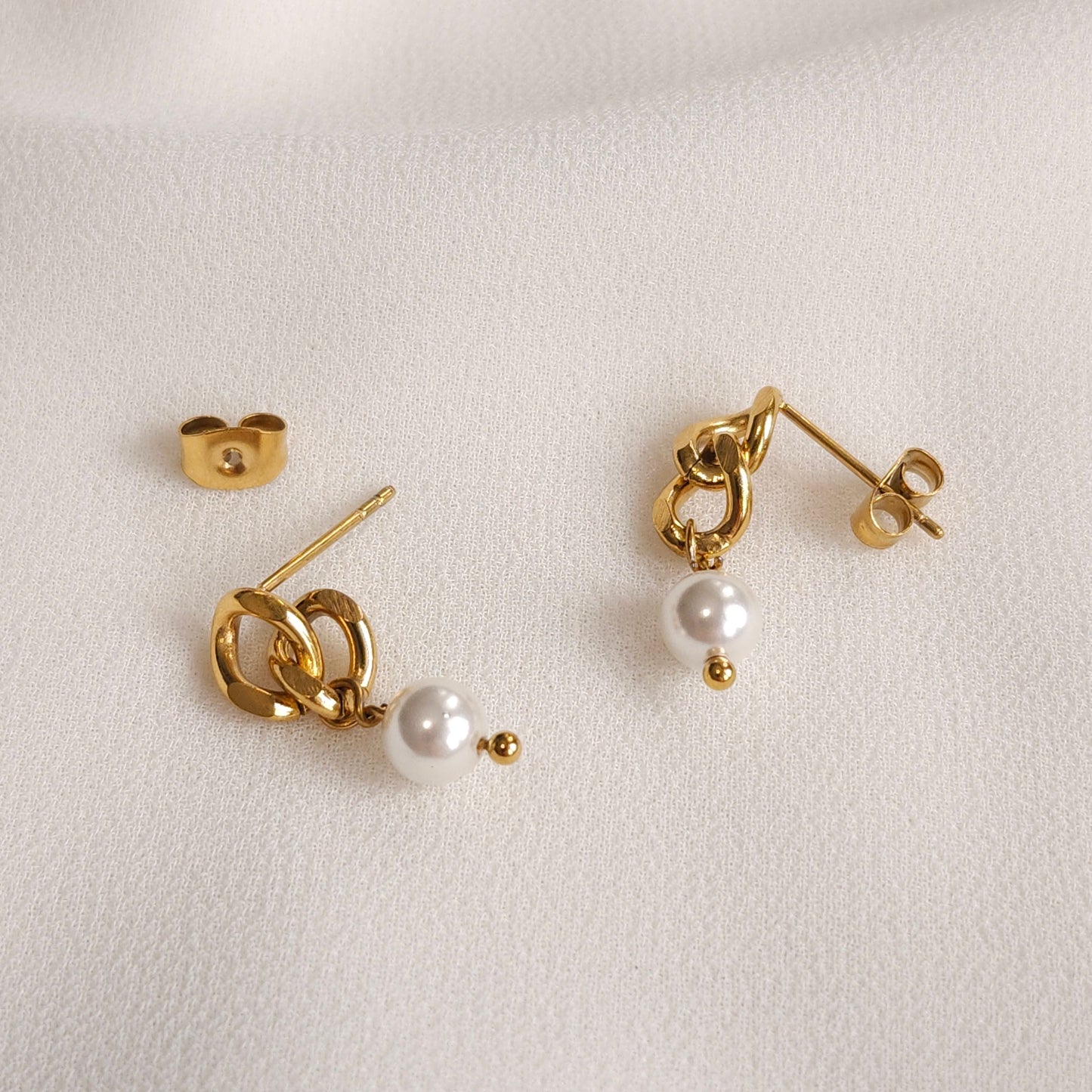 Pearl Chain Earrings