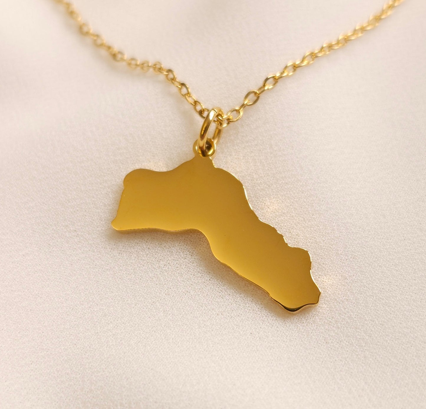 Country Map Pendant Necklace