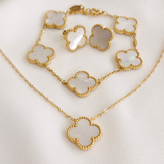 White Shell Clover Set