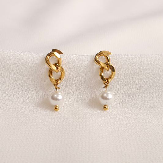 Pearl Chain Earrings