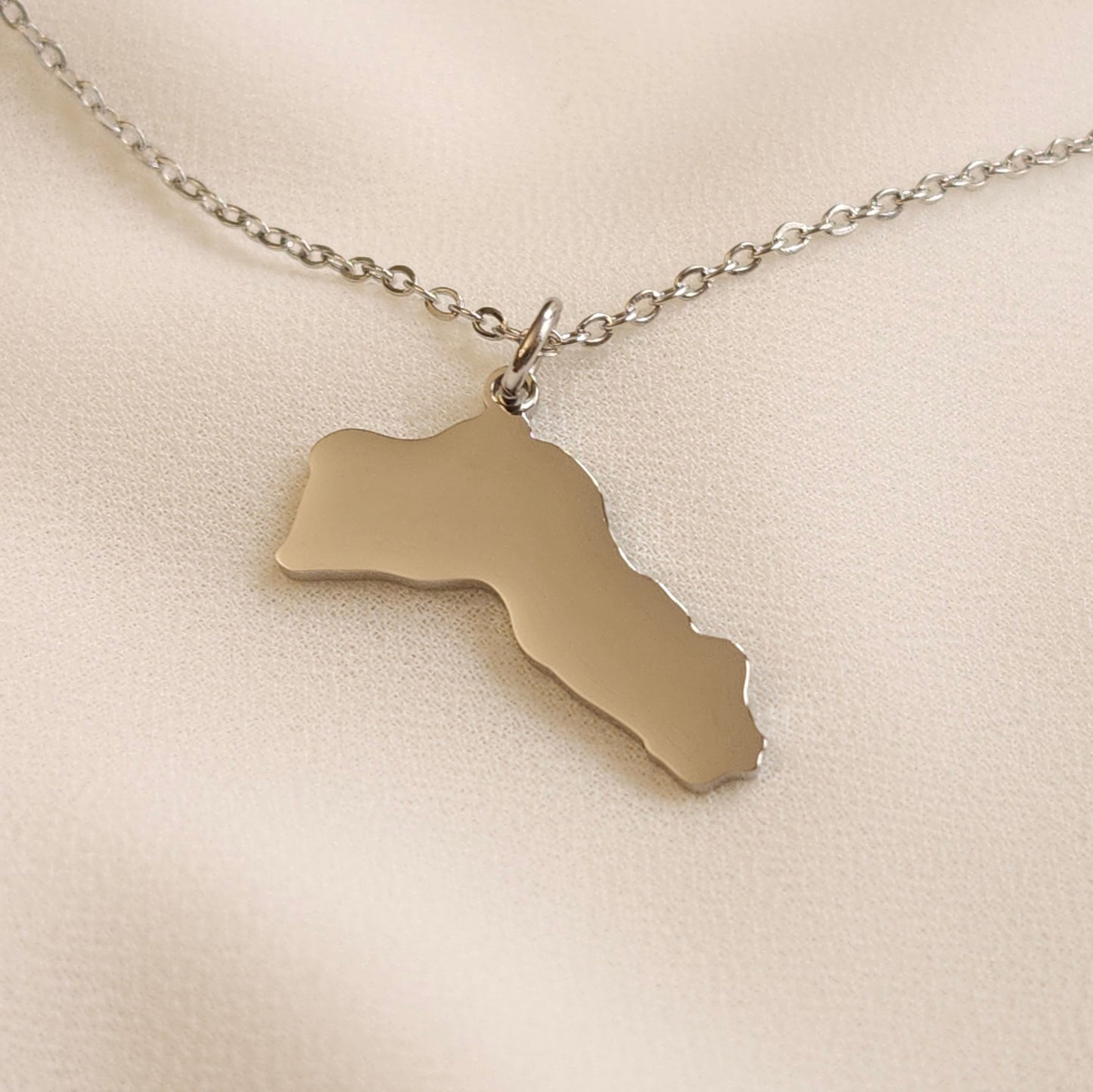 Country Map Pendant Necklace