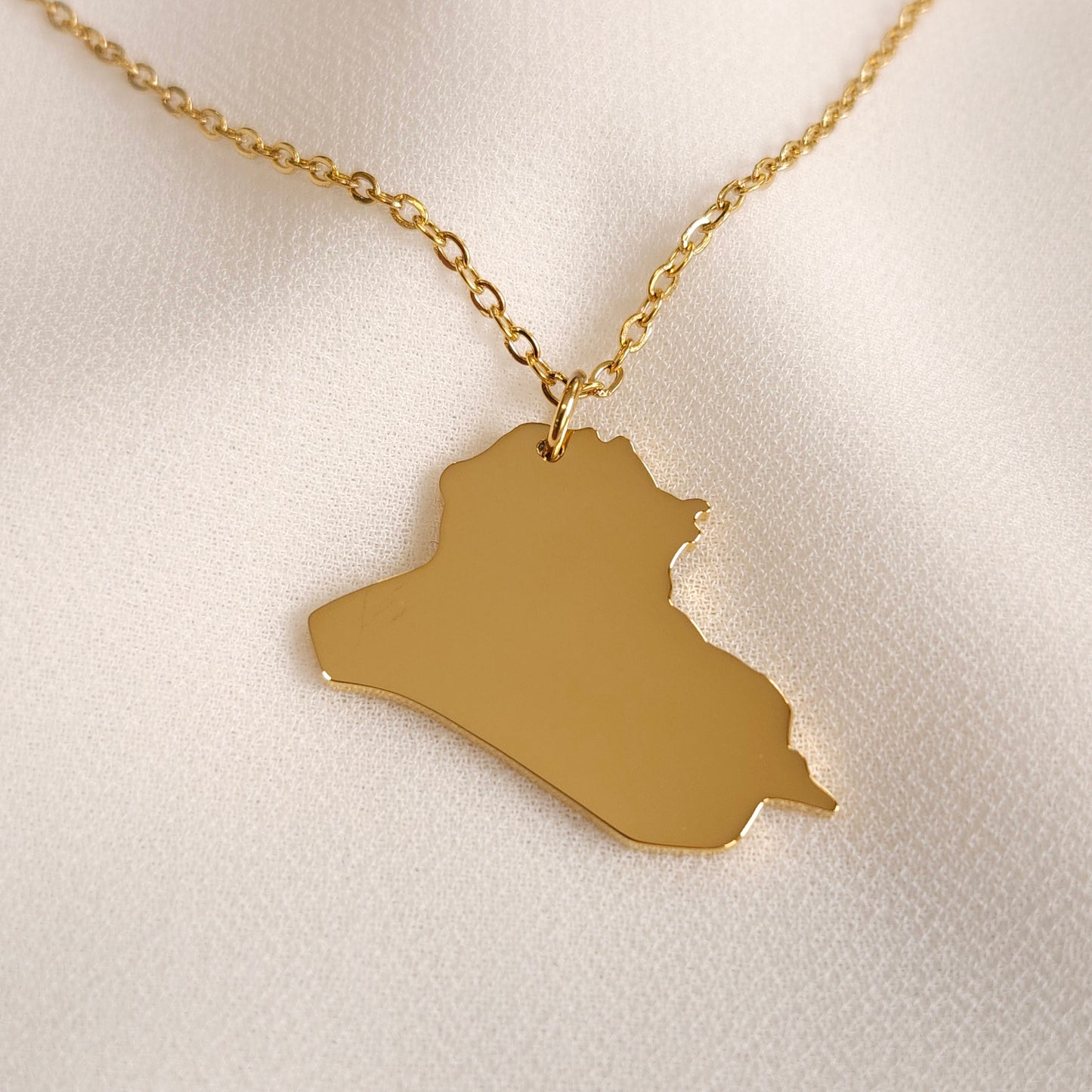 Country Map Pendant Necklace