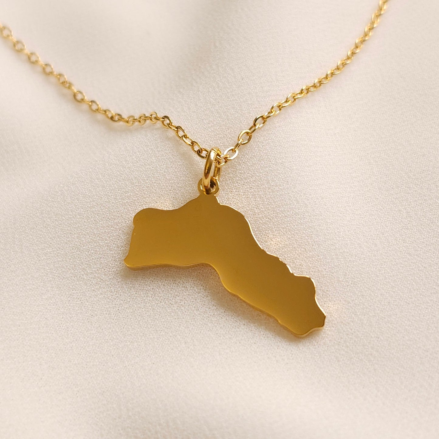 Country Map Pendant Necklace