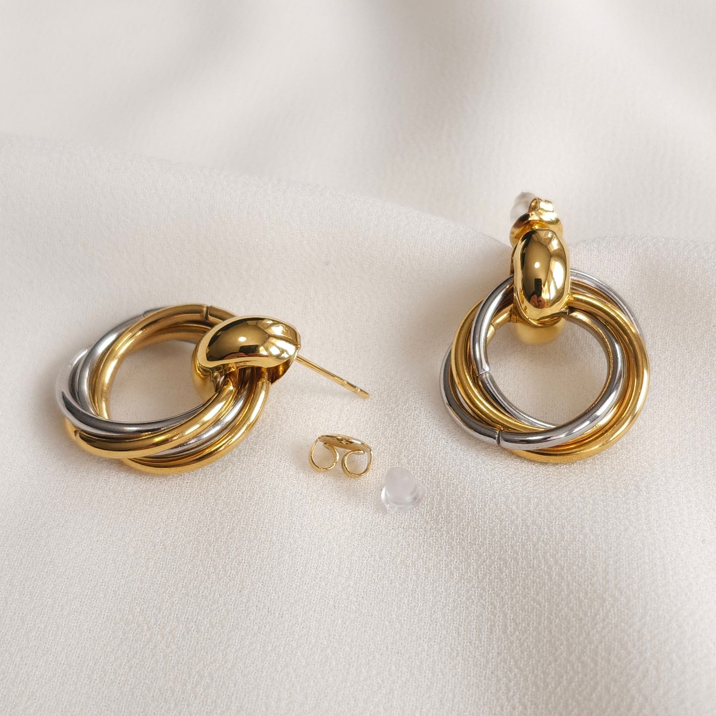 Dual Orbit Hoop Earrings