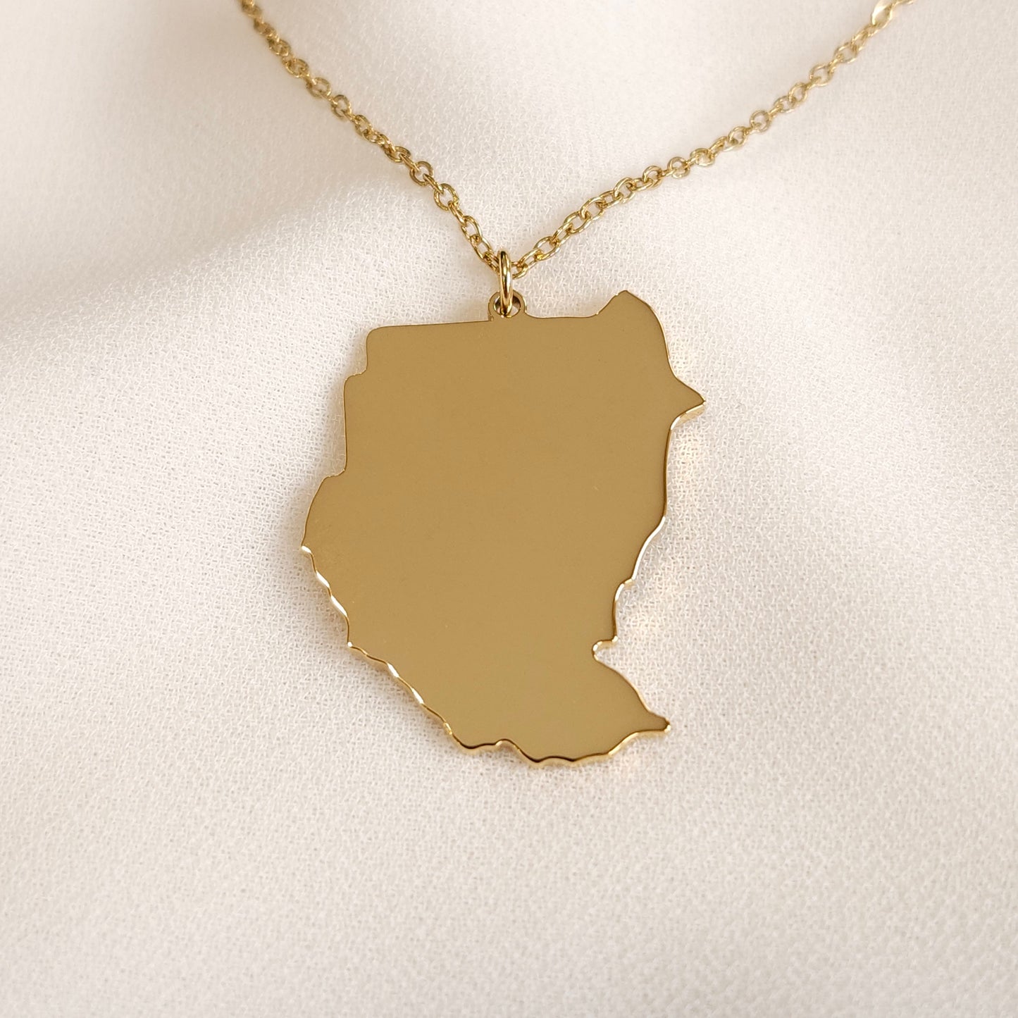 Country Map Pendant Necklace