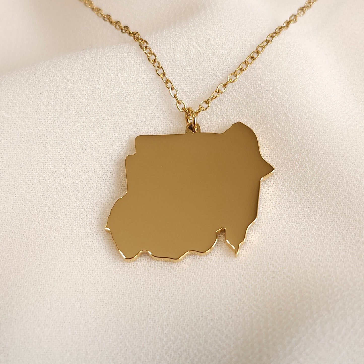 Country Map Pendant Necklace