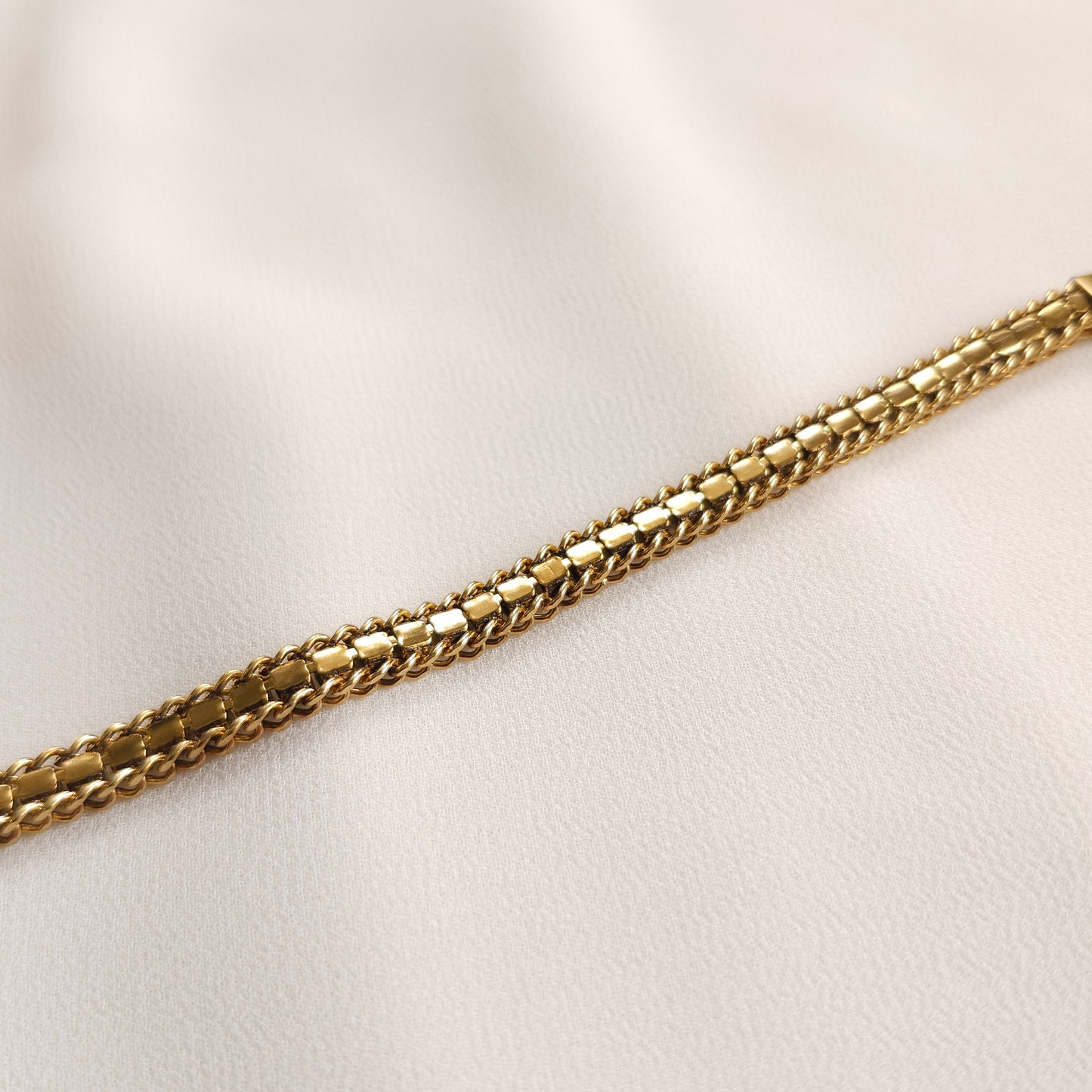 Braided Crystal Link Bracelet