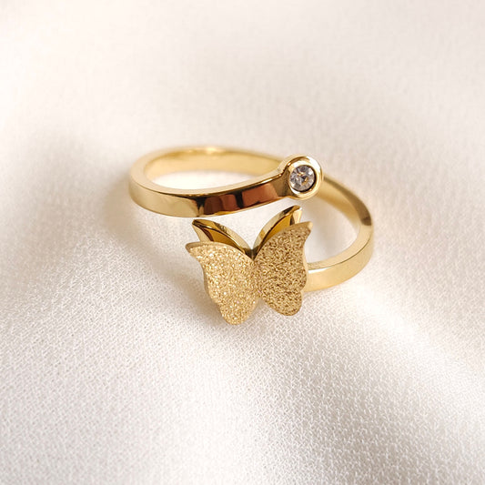 Sparkling Butterfly Ring